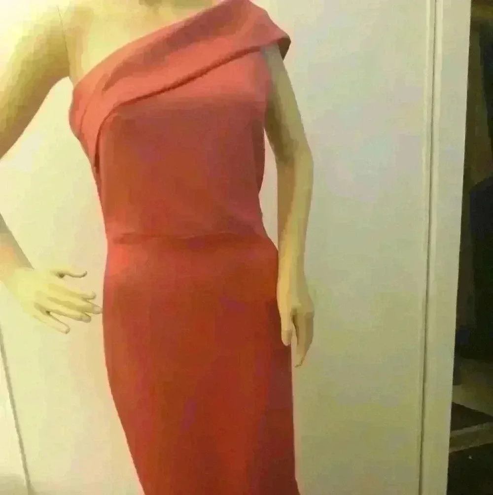 Another story sexy party/cocktail wedding of the shoulder  pink dress S M